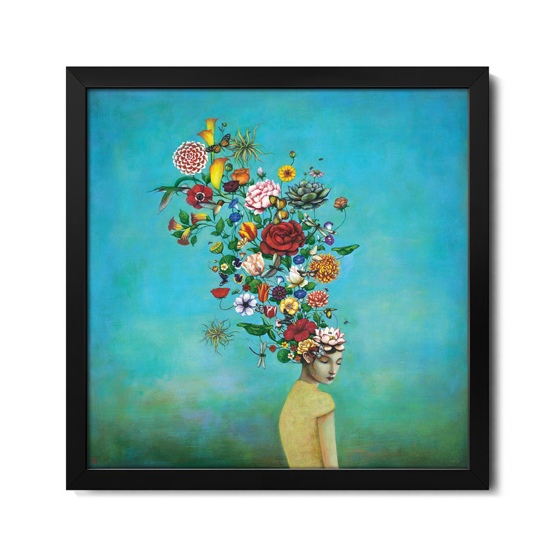 «A Mindful Garden», affiche encadrée par Duy Huynh, H 16 po x l 16 po