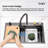 Kitchen Sink 30" X 22" Multifunctional Overmount Flying Rain Waterfall S304 Stainless Steel Handmade Modern Single Bowl Kitchen Sink Black