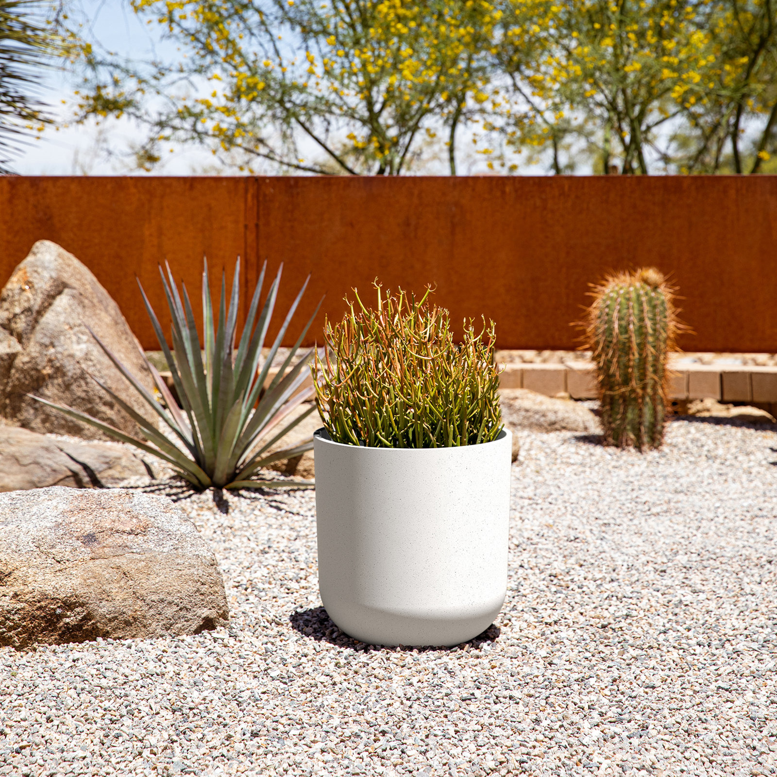 Pure Series Planter, 1, 19.75" H x 18.5" W x 18.5" D, White