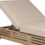 Chaise longue simple inclinable en eucalyptus avec coussins 81,5 po Cadney-1565283742