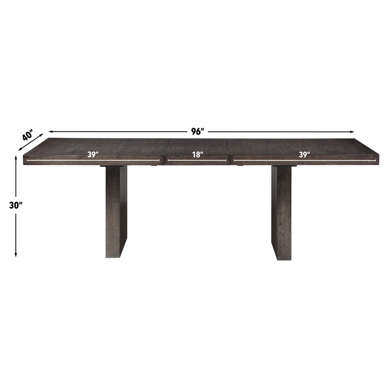 Pryor 78"-96" Extendable Dining Table Set, 7 Pieces: Table, 6 Chairs, Eggshell White