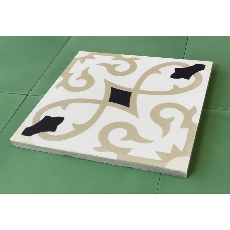 Charlotte Primero 8" x 8" Patterned Cement Wall & Floor Tile