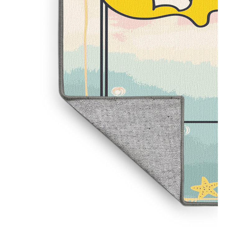 Tapis lavable pour enfant East Urban Home Sirènes_Mer021, Rectangulaire 2 pi x 3 pi