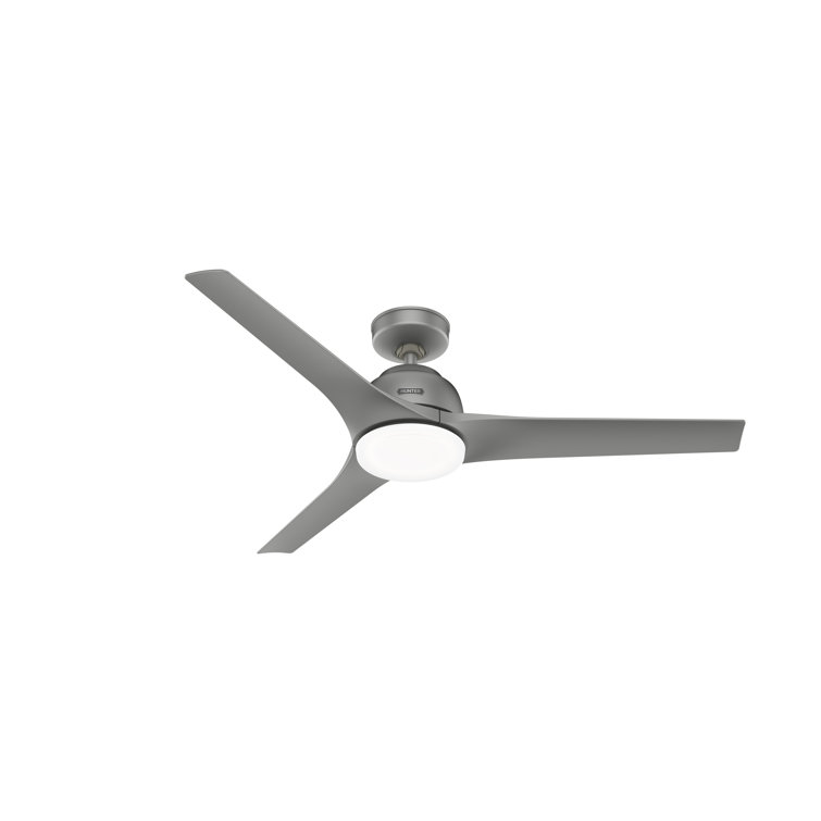 52" 3 - Blade LED Standard Ceiling Fan with Wall Control and Light Kit Included