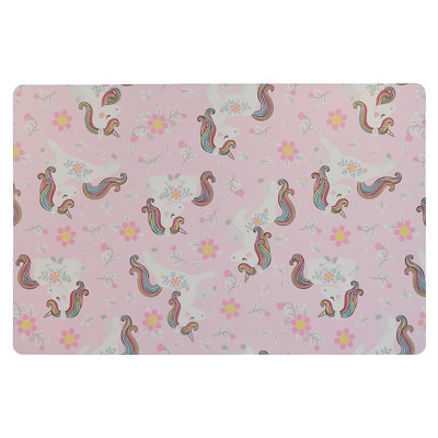 Napperon en plastique avec motif floral - ensemble de 12