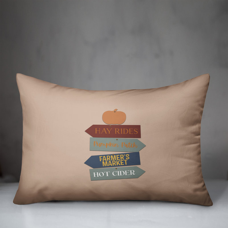 Harvest Sign Rectangular Pillow Cover and Insert