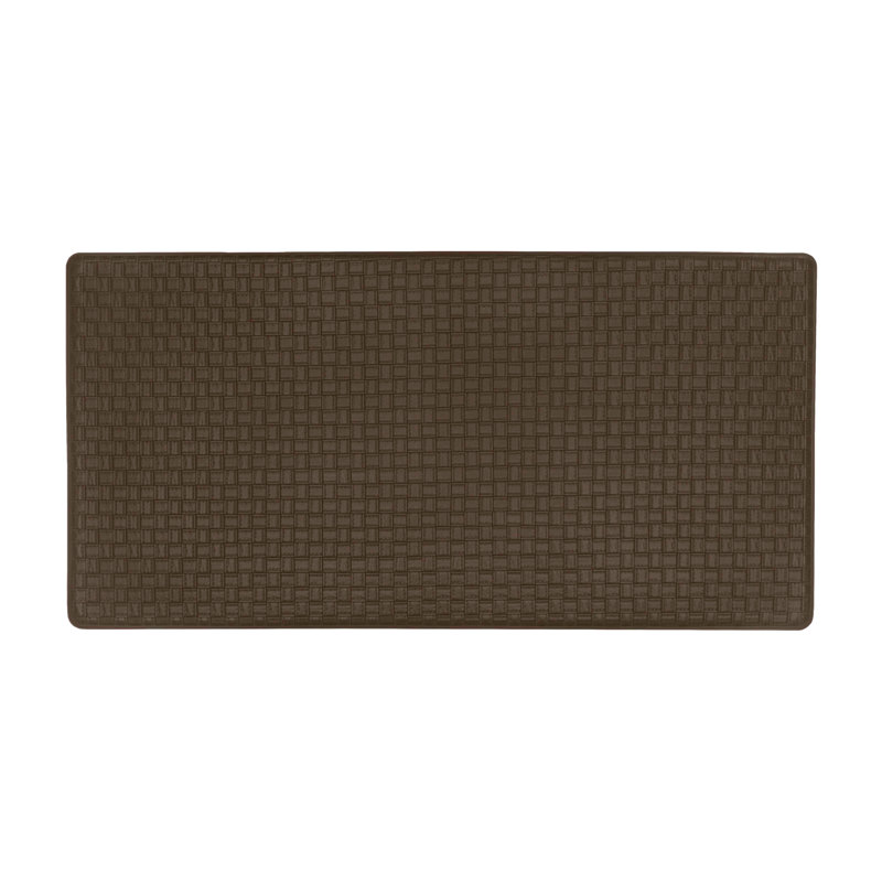 Tapis tissé gaufré anti-fatigue, Rectangle 1 pi 8 po x 3 pi 3 po, Espresso
