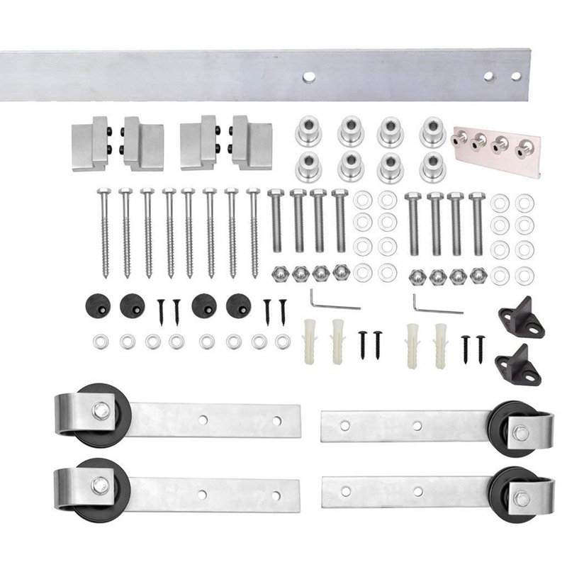 Ensemble de quincaillerie de porte de grange à double rail coulissant standard