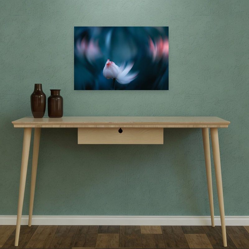 Dreamy Lotus Bloom Abstract Delicate Dreamy Lotus Flower Nature Wall Art Print, 45.72cm H x 30.48cm W