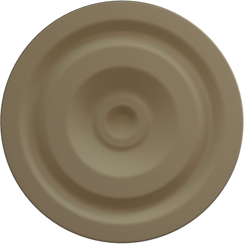 Médaillon de plafond Endurathane Andrea, DE 8 1/8 po x P 4 1/8 po x P 1/2 po (convient aux auvents jusqu'à 4 1/8 po), fini argent peint à la main