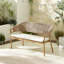 Asanta 6 - Person Acacia Wood Patio Dining Set with Extendable Oval Table , Cushions Included