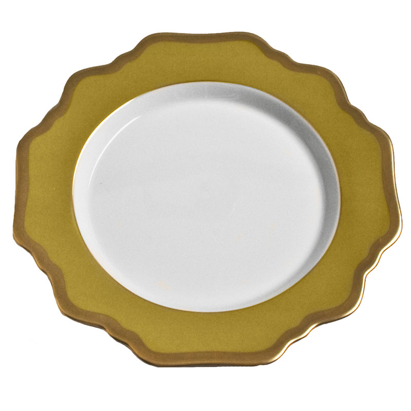 Annas Palette Porcelain Bread And Butter Plate, Meadow Green