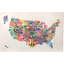"" us state map "par michael tompsett, impression sur toile-10172797