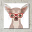 Art mural épique «Chihuahua portant des lunettes de hipster 2» par Furbaby-2005122100