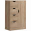 Armoire de salle de bain pour salle de bain, en chêne - 4 tiroirs et porte pour cabinet d'optimisation de l'espace avec porte, rangement fonctionnel