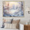 «Winter River Window View III - Winter Landscape», art sur toile