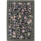Hand-Knotted High-Quality Black Area Rug
