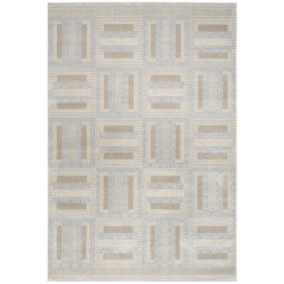 Tapis d'intérieur moderne multicolore gris Ebern Designs Reimann