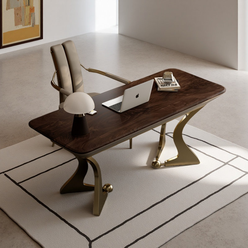 Light luxury high-end style desk and chair set