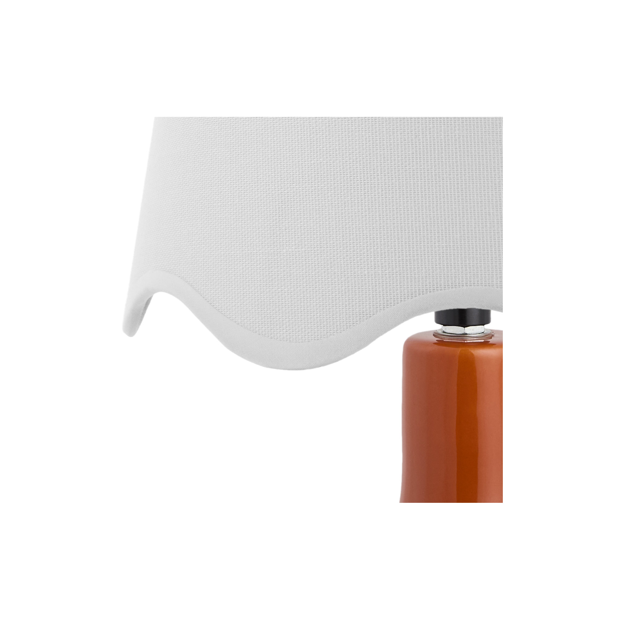 Maura Accent Table Lamp, Orange, White, 15"H x 9"W x 9"D