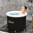 79 Gallon Portable Athletes' Ice Plunge Tub, With Cover And Carry Bag, Black Cold Bath