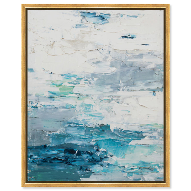 "Deep Sea Layers I", impression sur toile par Art Remedy, cadre doré, 16 x 20, H 21 po x l 17 po, Encadrement doré