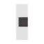 Armoire à porte simple 38 po, trois tablettes, blanc / noyer foncé Elliott