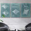 «Midnight Tulip IV», ensemble de 3 reproductions sur toile-97708659-97708660