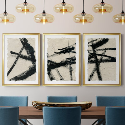 «Lines Crossed I», ensemble de 3 cadres photo