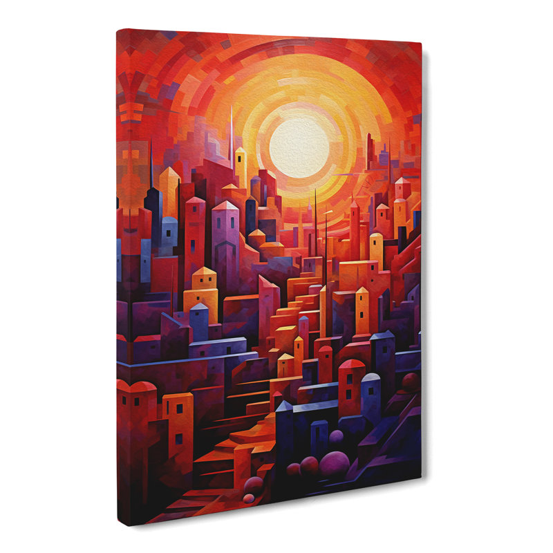 Sunset Orphism No.2 - Wrapped Canvas, 60cm H x 40cm W x 3cm D