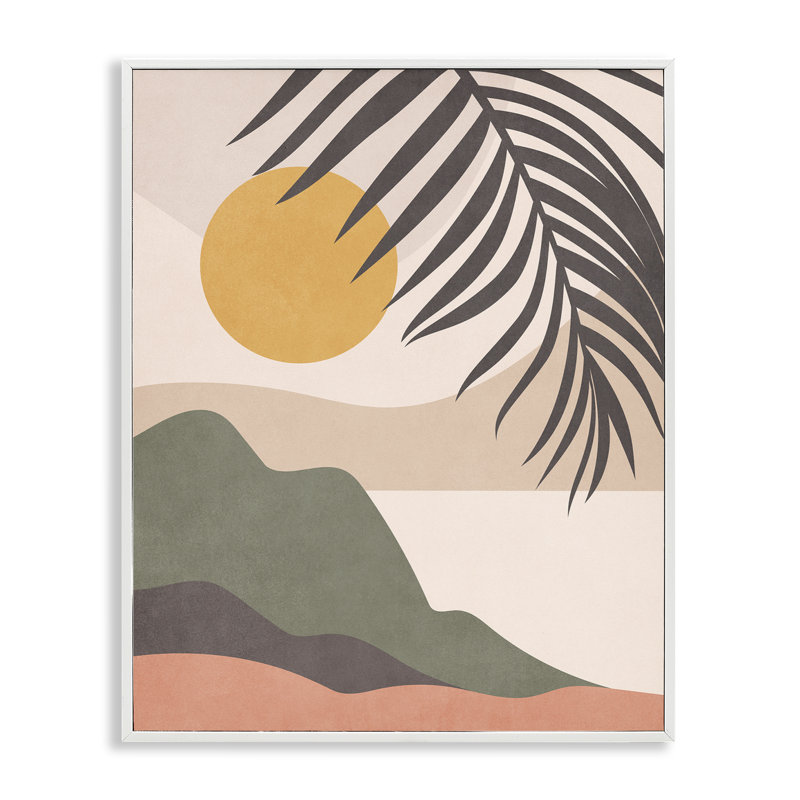 «Tropical Boho Scene», estampe numérique encadrée par Nataly White, H 20 po x l 16 po