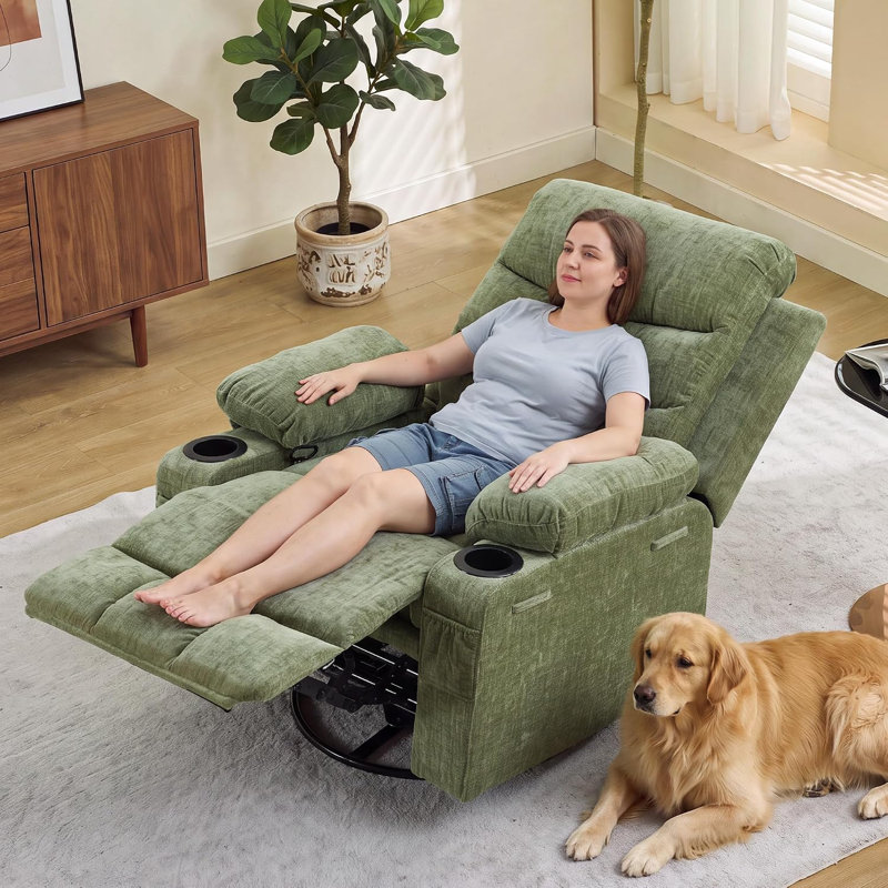 Fauteuil inclinable surdimensionné avec massage, chaleur et bascule