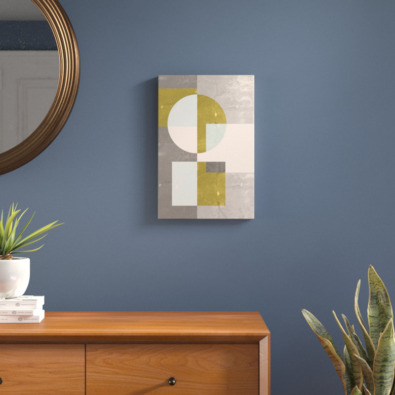 " Geometric I " by Flatowl, 18" H x 12" W x 1.5" D, Wrapped Canvas, No Mat