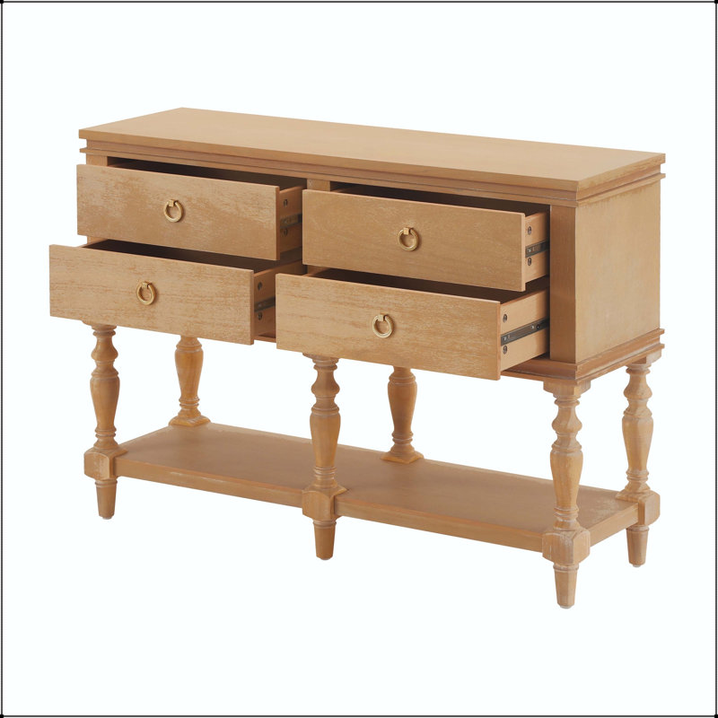 Console 42 po avec 4 tiroirs à fermeture douce 42 po