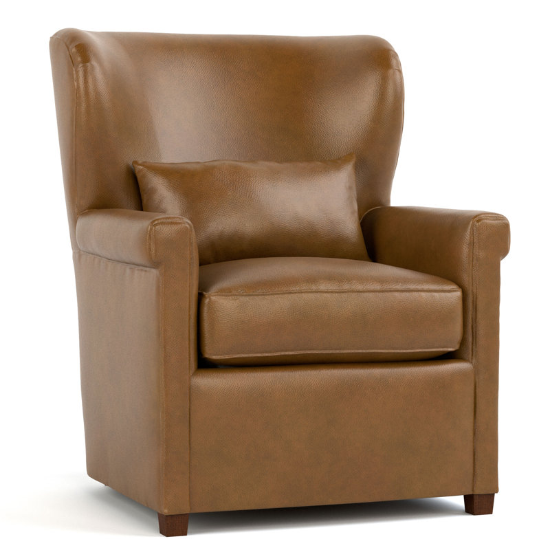 Hudson Valley Leather Wingback Chair