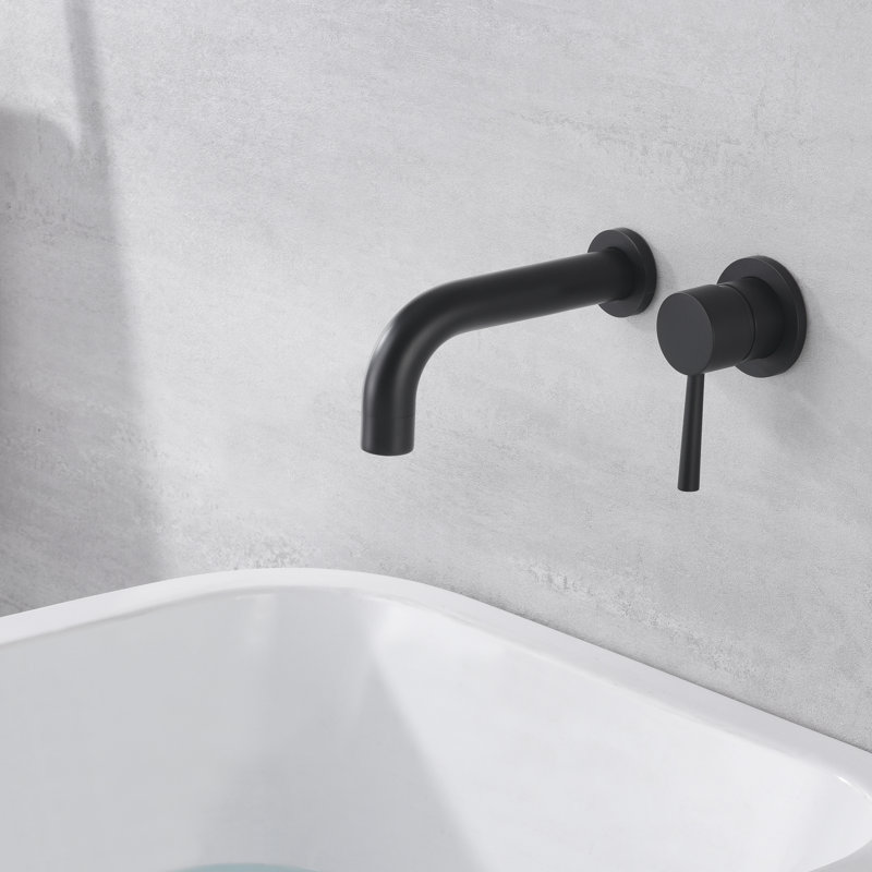 1 Handle Bathroom Bath Faucet, Matte Black