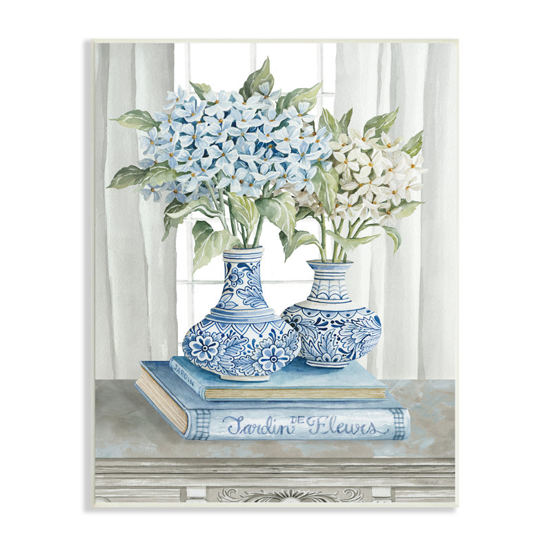 Art mural traditionnel sur bois empilés, bouquets de fleurs traditionnels cornouiller par Cindy Jacobs, H 15 po x l 10 po