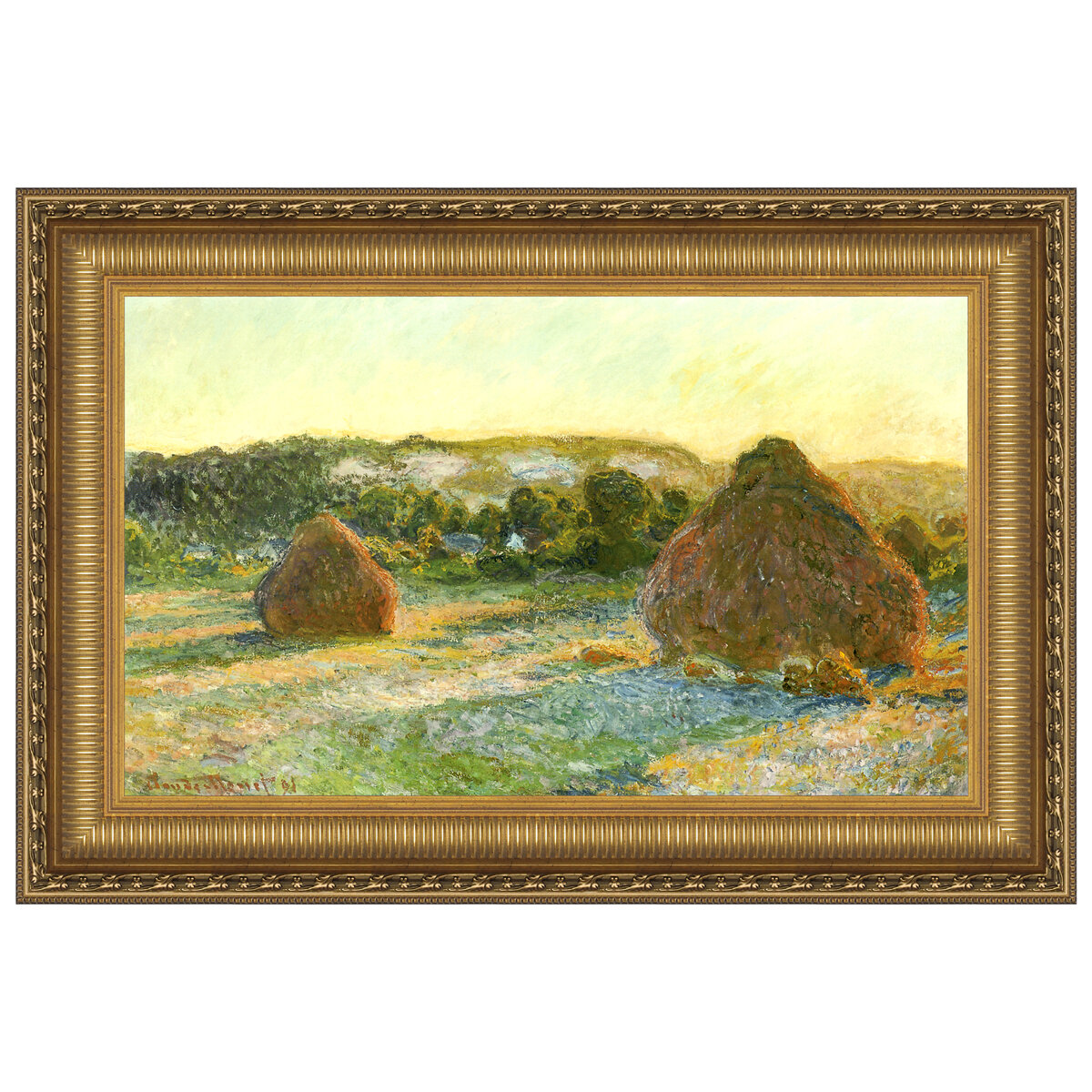 Vault W Artwork Wheatstacks (End Of Summer), 1891 Framed On Canvas by ...