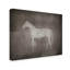 « white cheval on grey », reproduction d’impression sur toile tendue-31879213