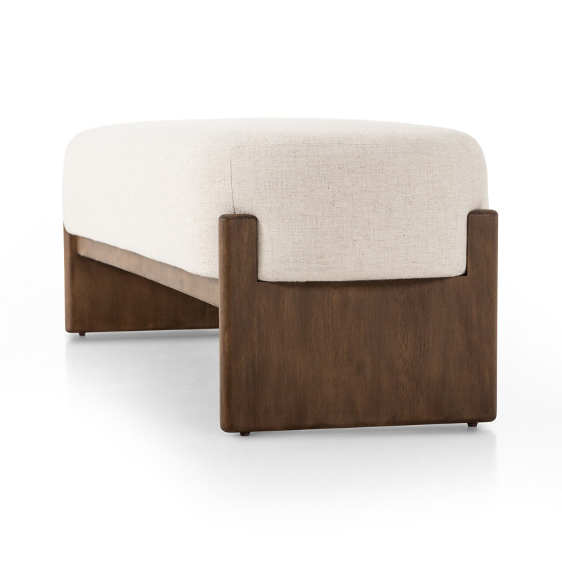 Kirby Accent Bench, Alcala Cream Polyester Blend