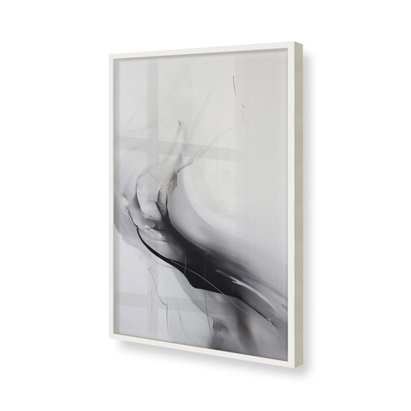 Ethereal Smoke Dance II Print, 25" H x 19" W, Opaque White Framed