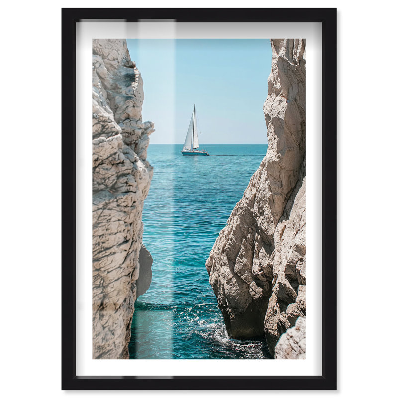 «Rock in Sea I Shadowbox» par Notoriart, H 25 po x l 17 po, Noir