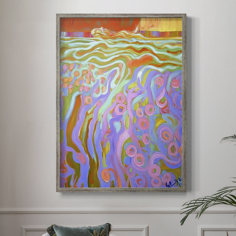 Reproduction encadrée FLORAL Series DLxxxiii - bois massif, H 11 po x l 9 po