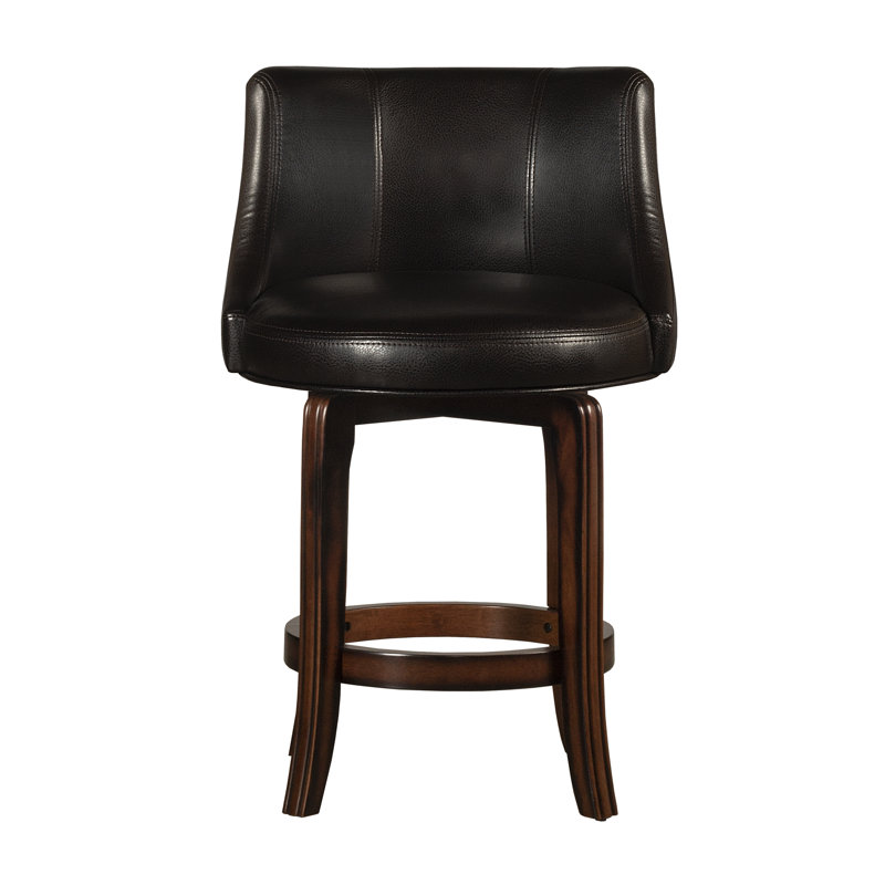 Tabouret de bar et de comptoir Bandiero, Tabouret de comptoir (siège d'une hauteur de 25 p, Marron foncé