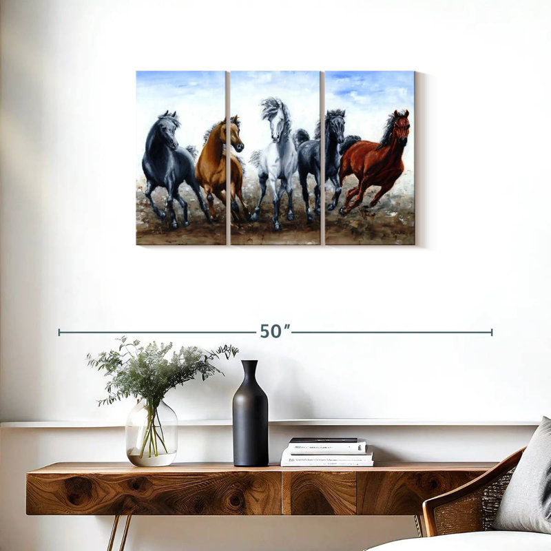 Brampt Wild Arabians, 20" H x 33" W