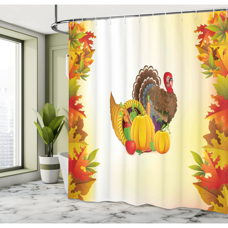 Shower Curtain with Hooks Included