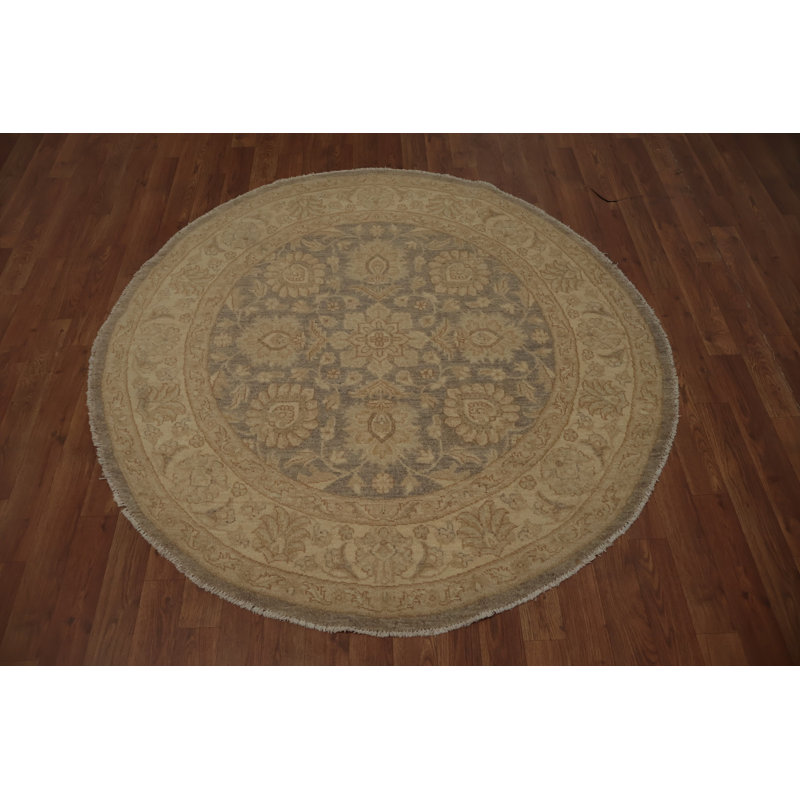 Tapis oriental classique à motif floral rond 5 x 5 peshawar pour n'importe quelle pièce