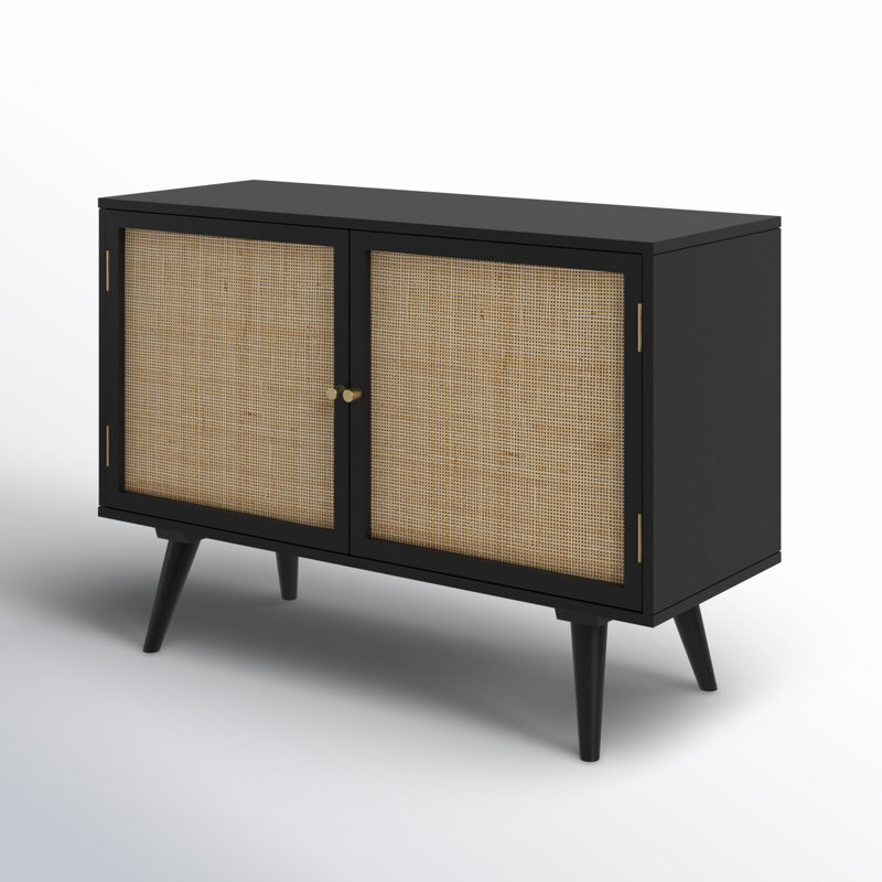 39.5'' Solid Wood Sideboard, Black