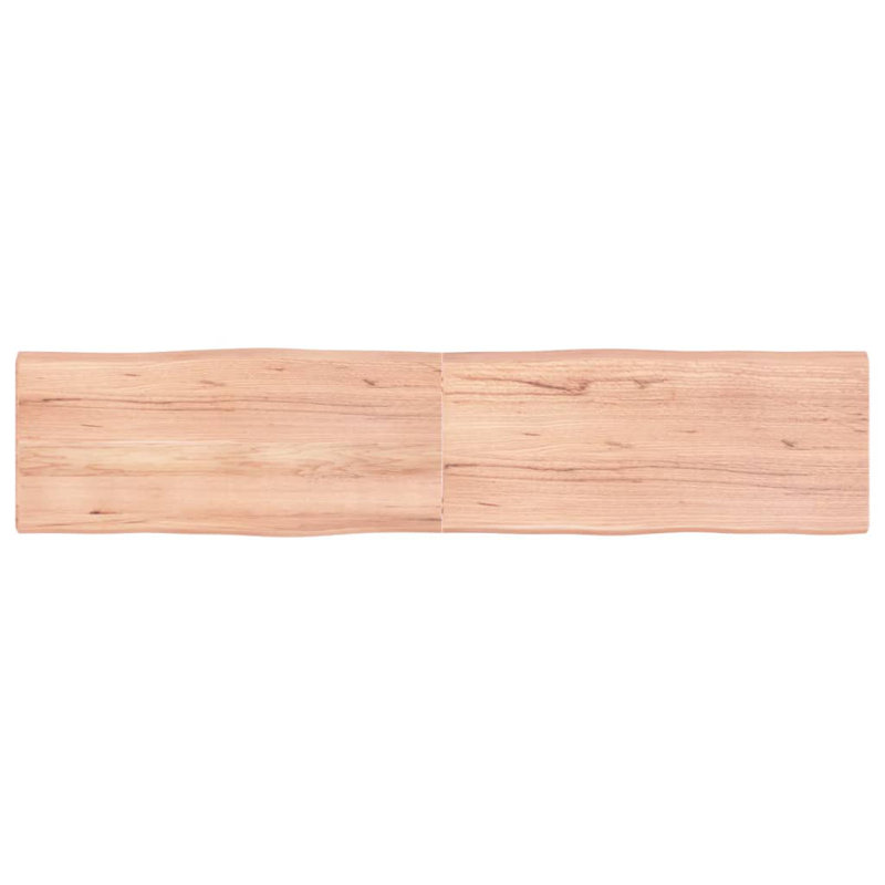 Solid Wood Table Top, 40cm H x 180cm W x 4cm D, Light Brown