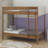 Bunk Bed Frame With Ladder, Safety Guardrails, Upholstered Headboard/Footboard